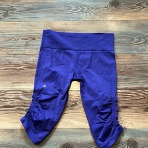 Lululemon Purple Seamless Crops. Size 8